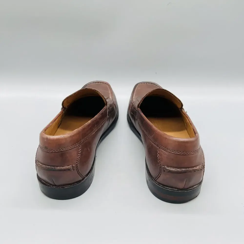 Cole Haan Shoes Mens 7.5 Brown Leather Grand OS Penny Loafers Slip On Dress
